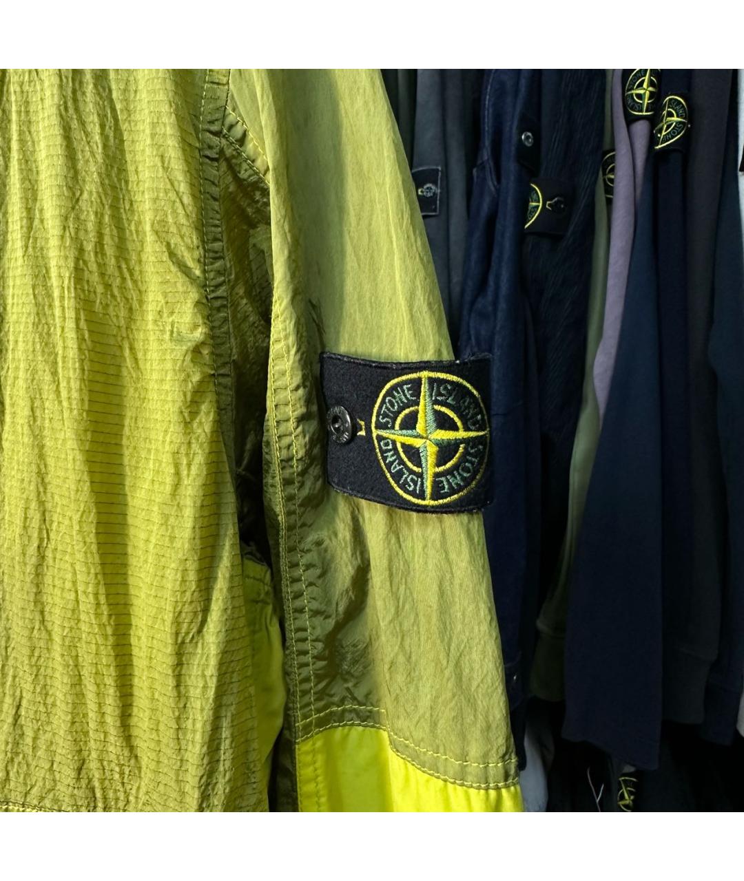 STONE ISLAND Желтая полиамидовая куртка, фото 4