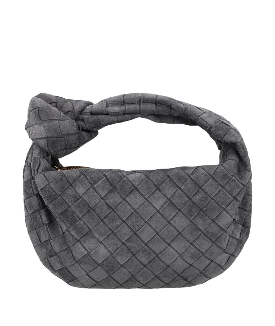BOTTEGA VENETA Серая замшевая сумка с короткими ручками, фото 1