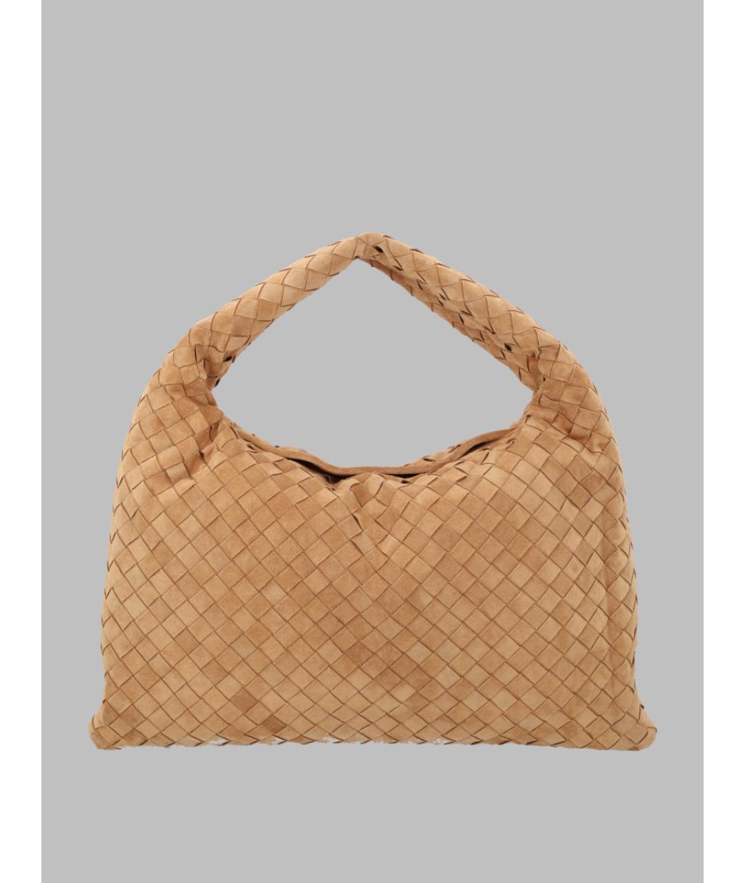 BOTTEGA VENETA Бежевая замшевая сумка через плечо, фото 3