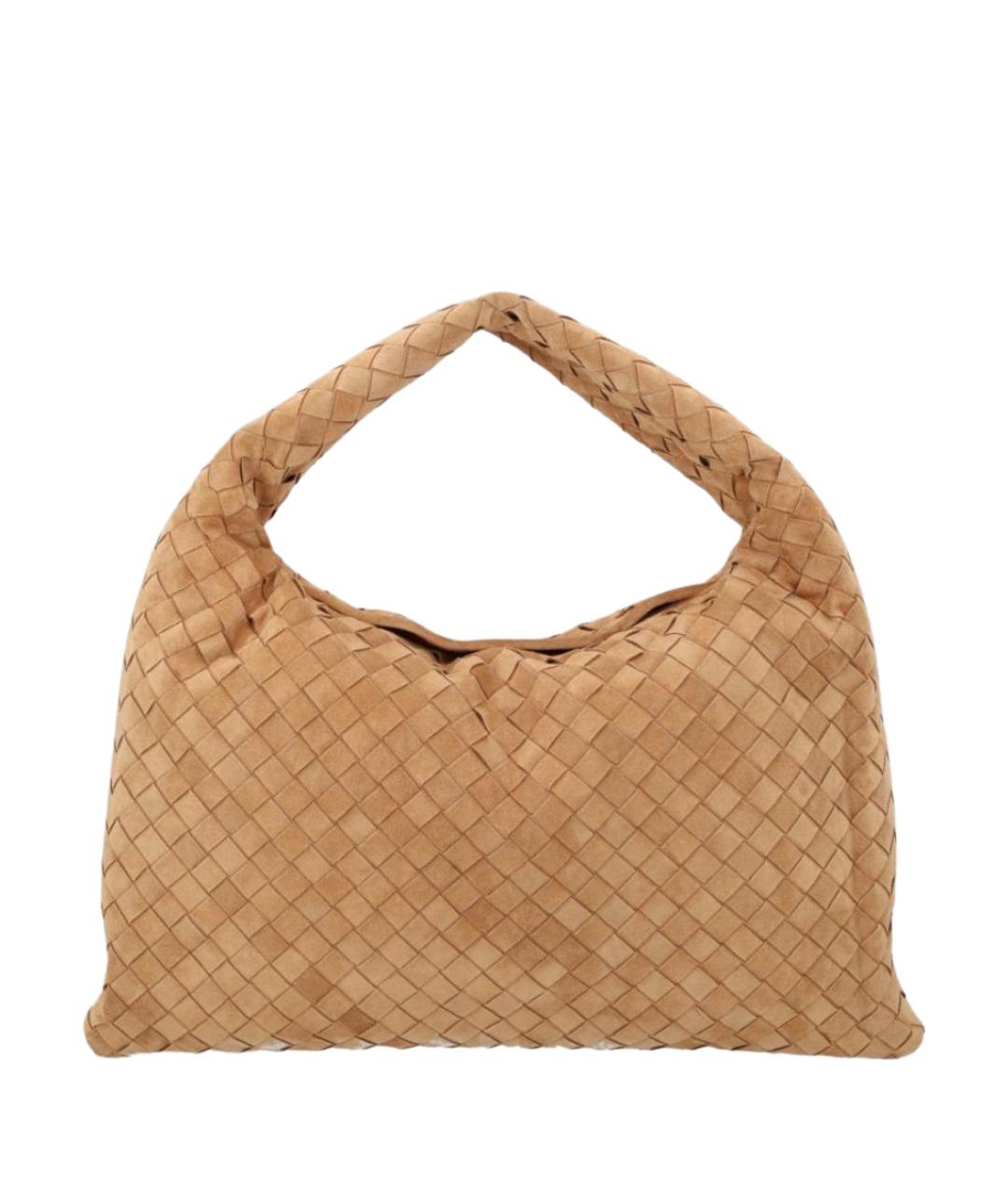 BOTTEGA VENETA Бежевая замшевая сумка через плечо, фото 1