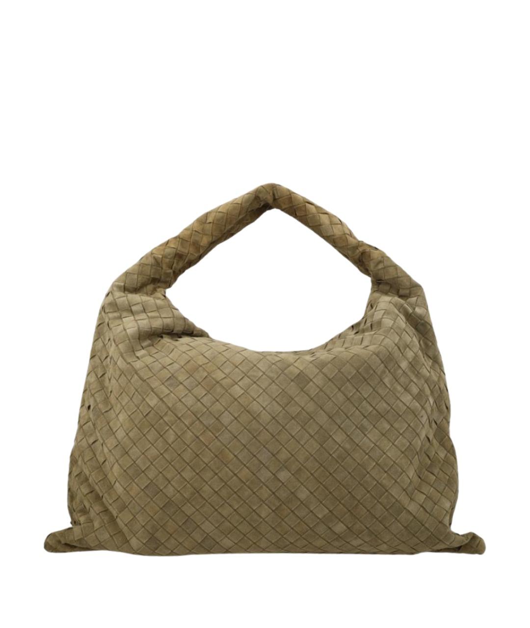 BOTTEGA VENETA Зеленая замшевая сумка через плечо, фото 2