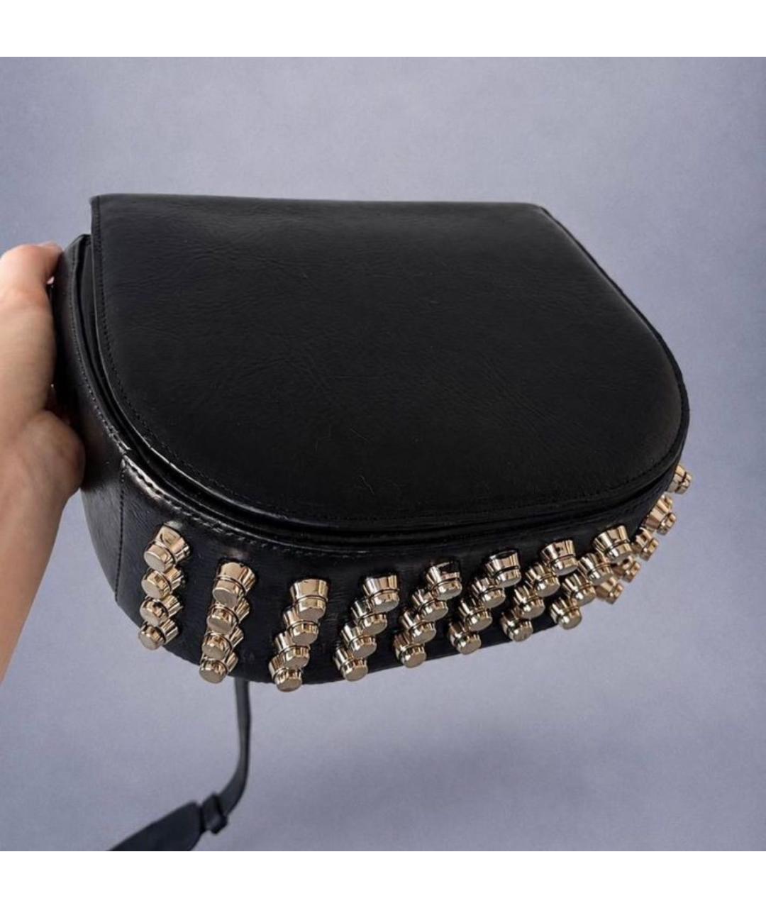 ALEXANDER WANG Черная кожаная сумка через плечо, фото 2