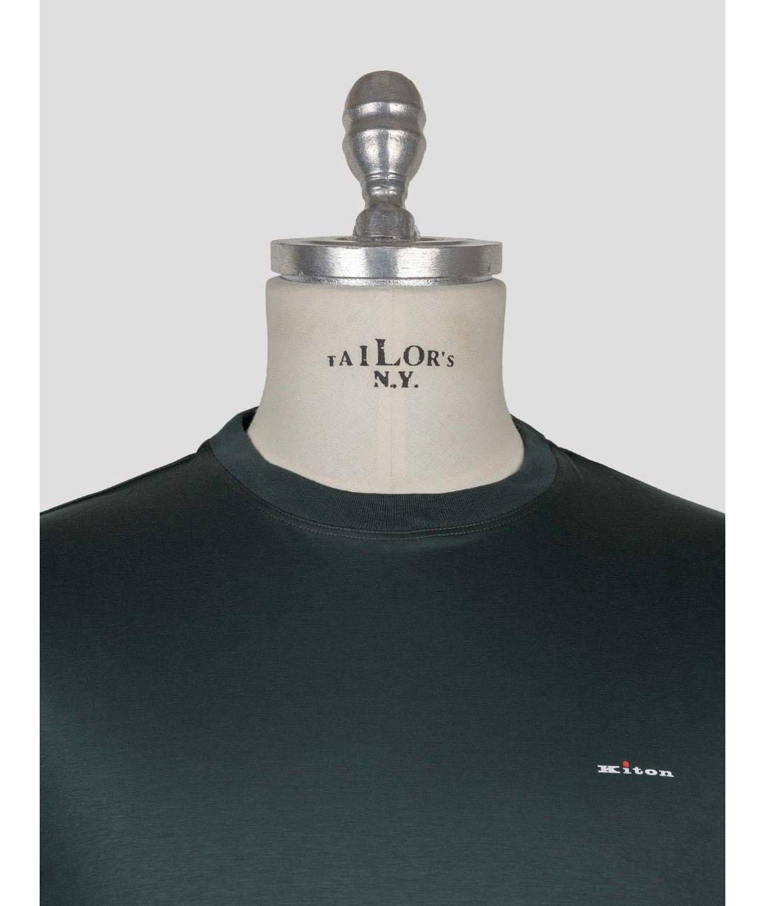 KITON Зеленая хлопковая футболка, фото 3