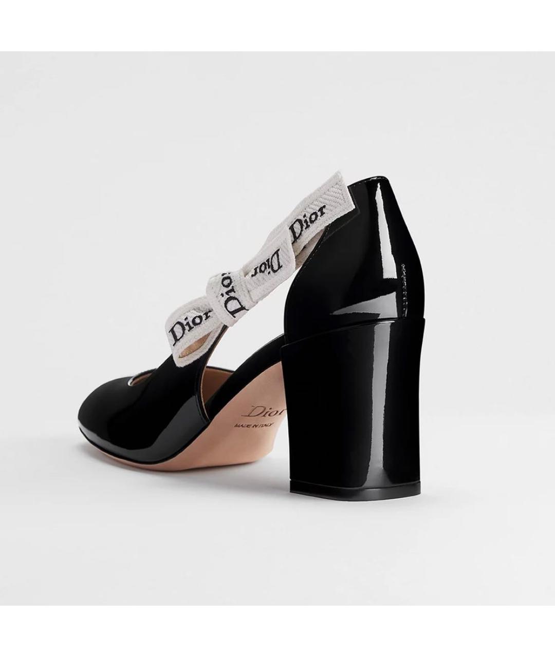 CHRISTIAN DIOR Черные туфли из лакированной кожи, фото 4