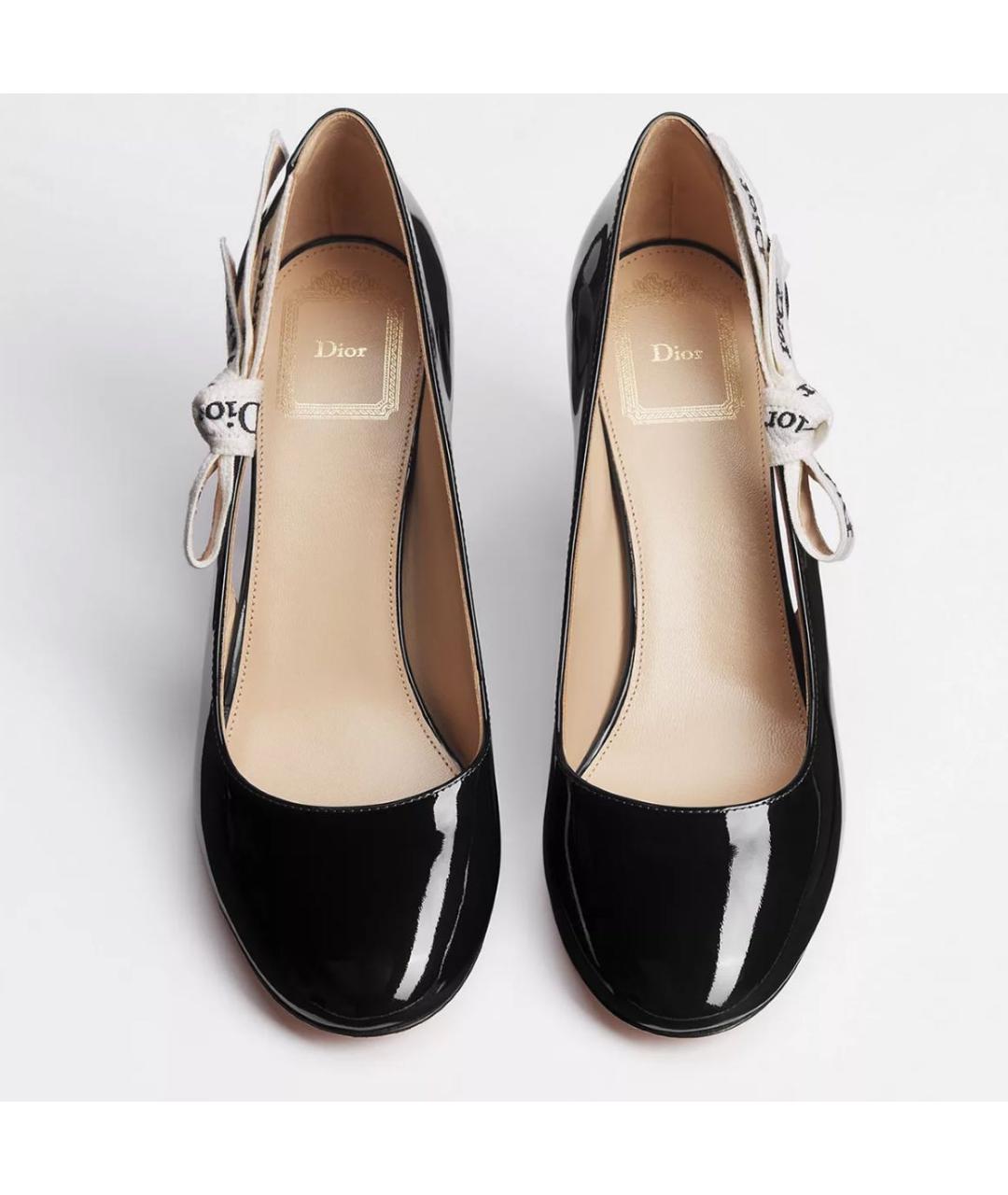 CHRISTIAN DIOR Черные туфли из лакированной кожи, фото 2