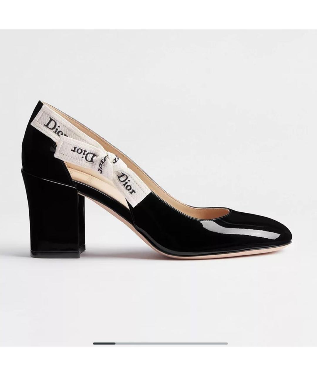 CHRISTIAN DIOR Черные туфли из лакированной кожи, фото 7
