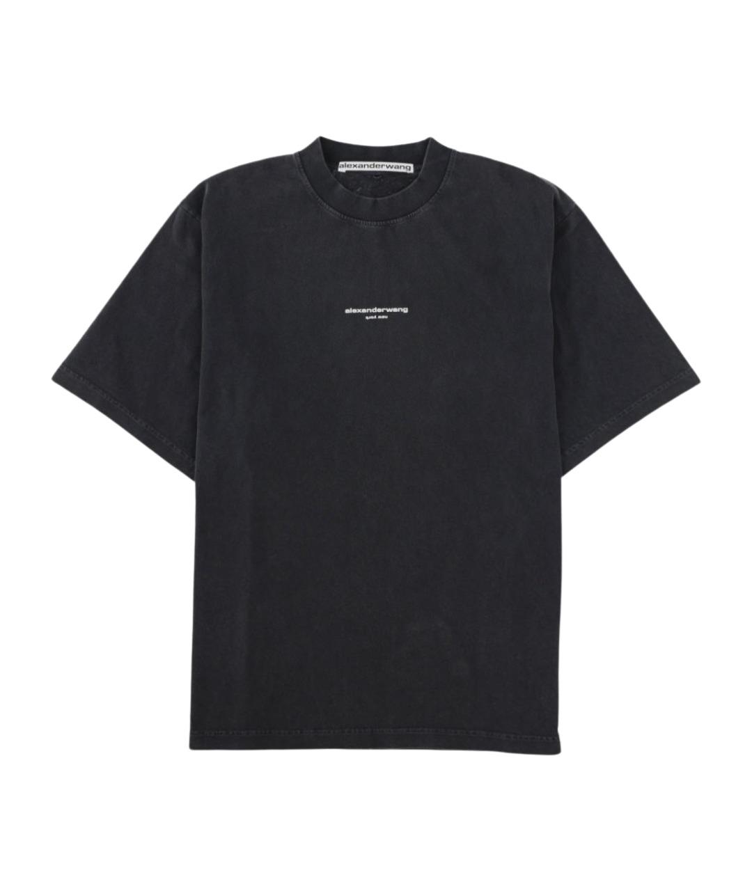 ALEXANDER WANG Черная хлопковая футболка, фото 1