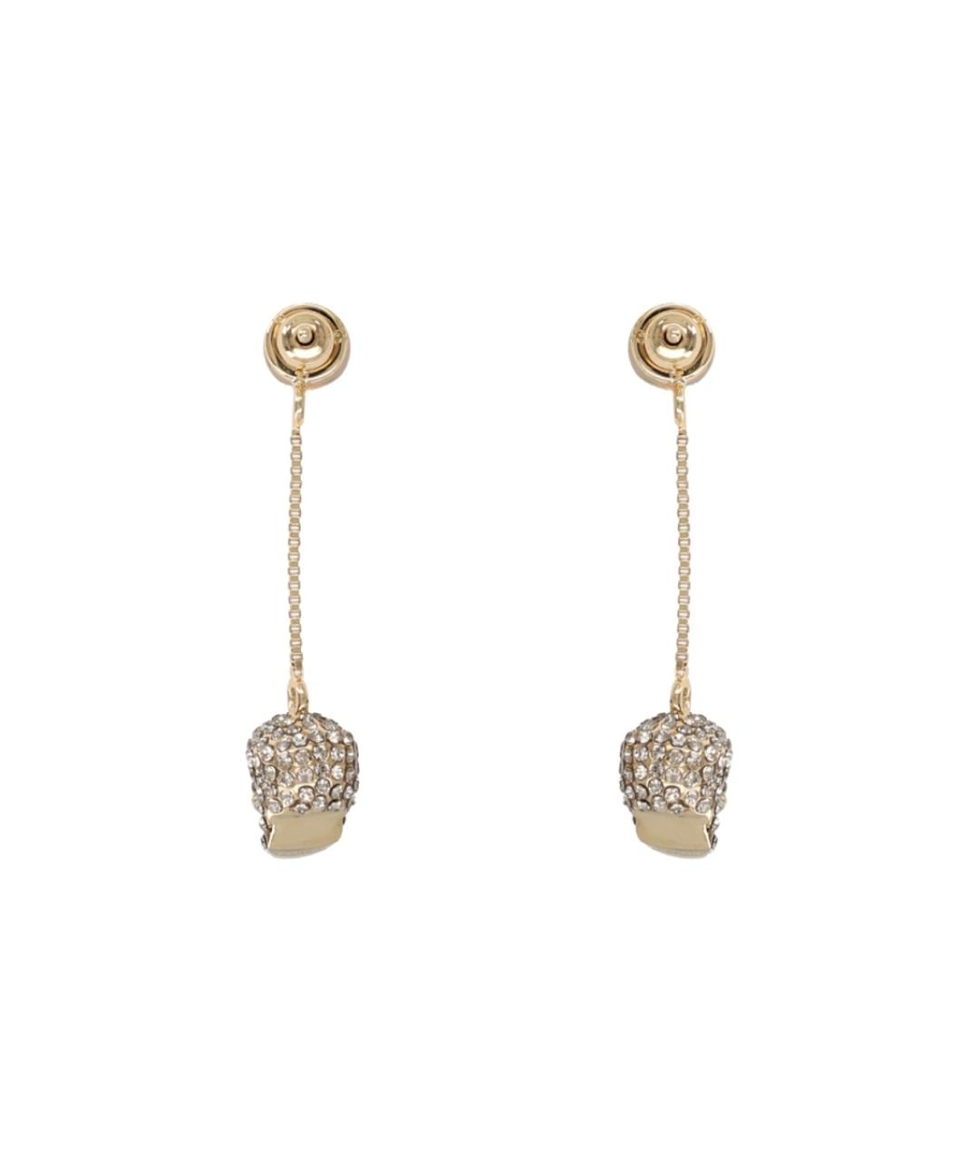 ALEXANDER MCQUEEN Золотые латунные серьги, фото 2