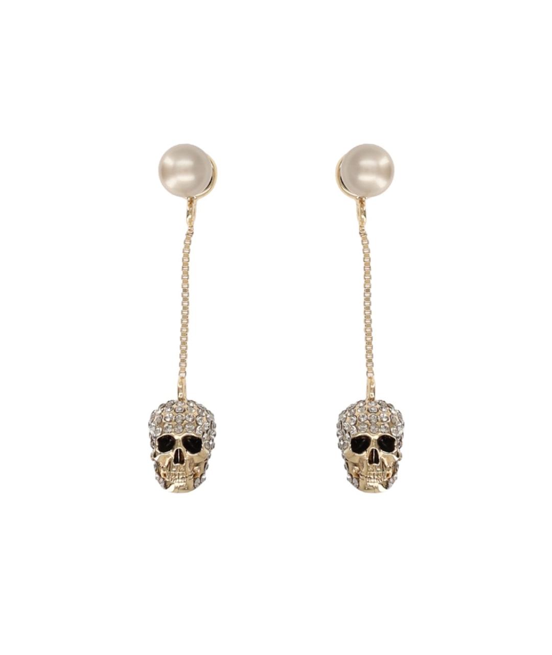 ALEXANDER MCQUEEN Золотые латунные серьги, фото 1