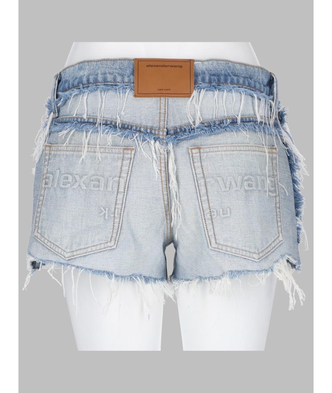 ALEXANDER WANG Синие хлопковые шорты, фото 2