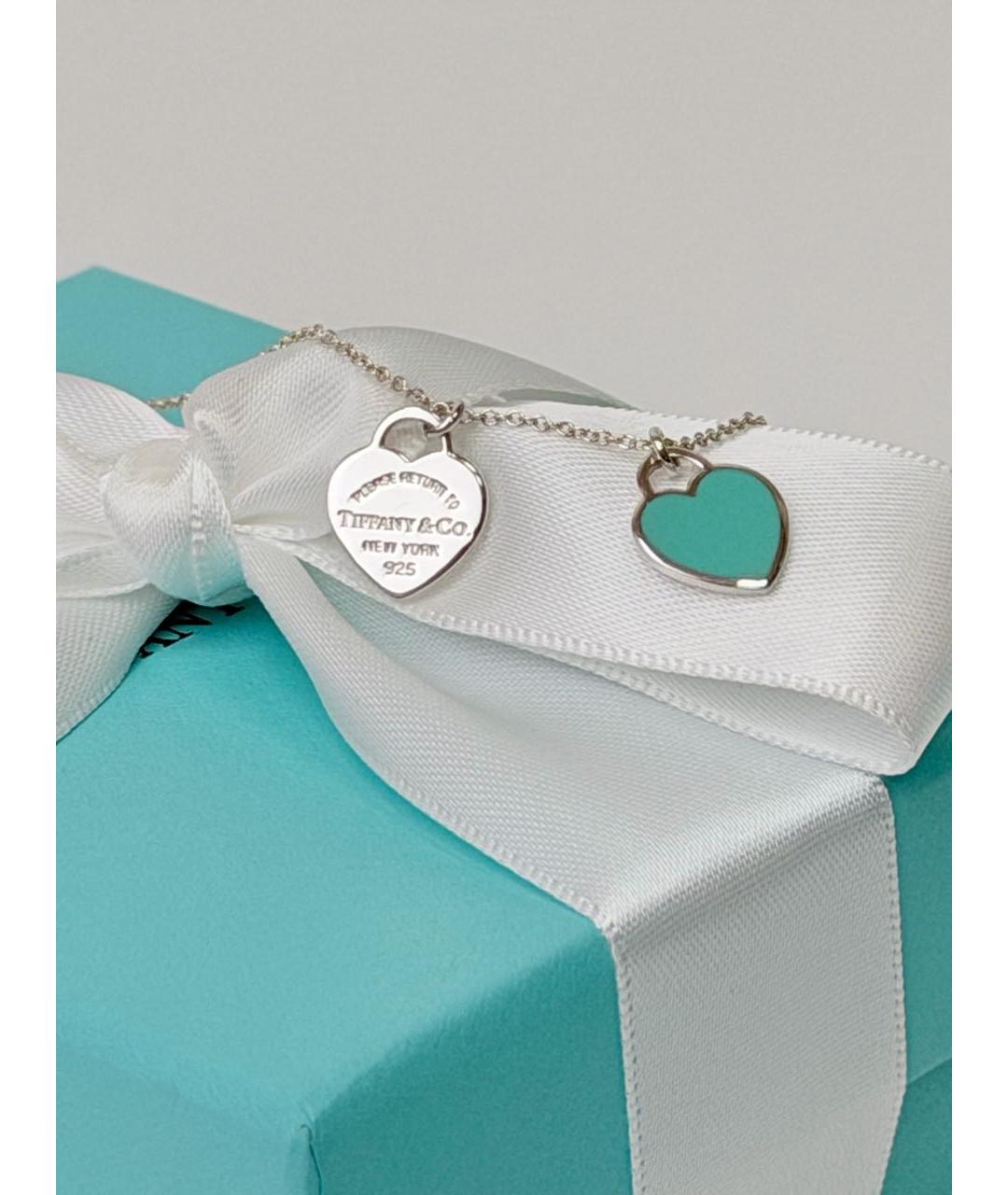 TIFFANY&CO Бирюзовая серебряная подвеска, фото 4