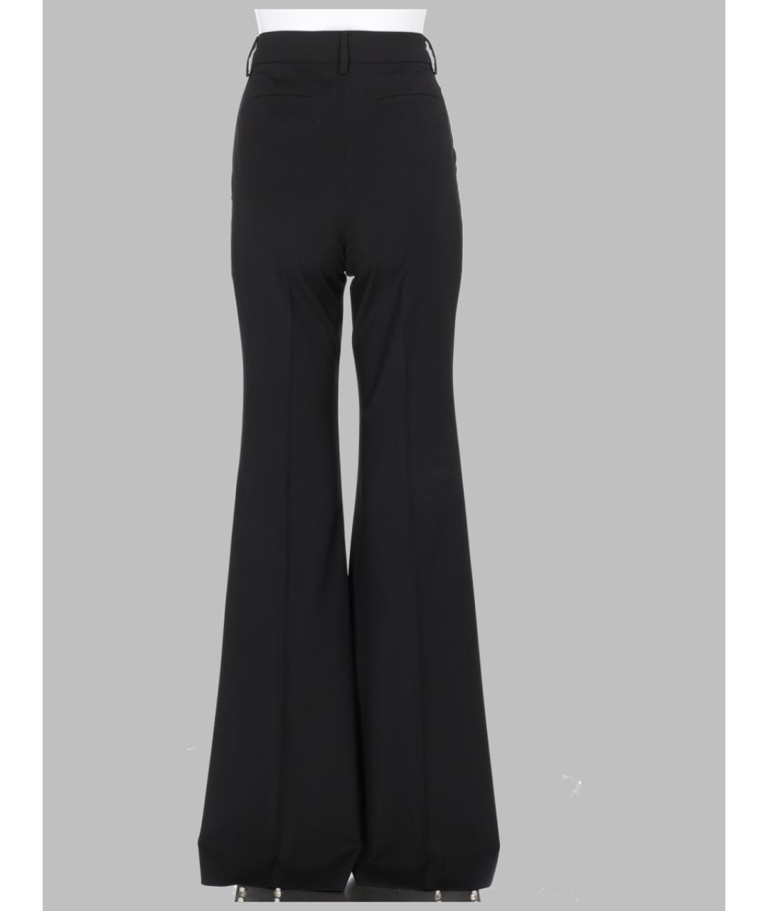 SPORTMAX Черные шерстяные прямые брюки, фото 2