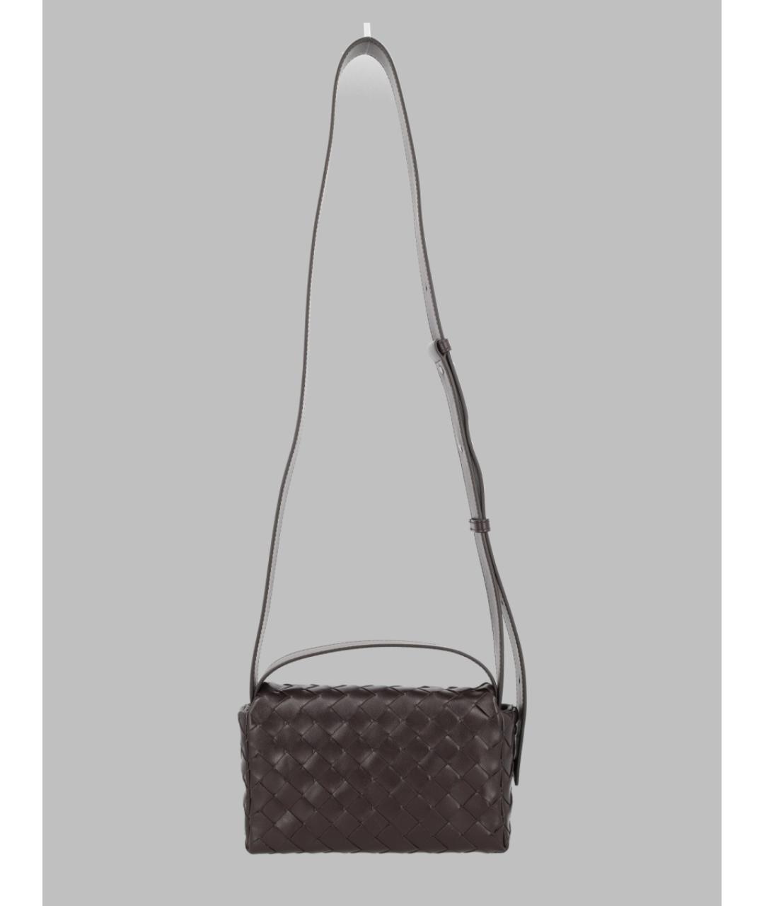 BOTTEGA VENETA Коричневая кожаная сумка на плечо, фото 2