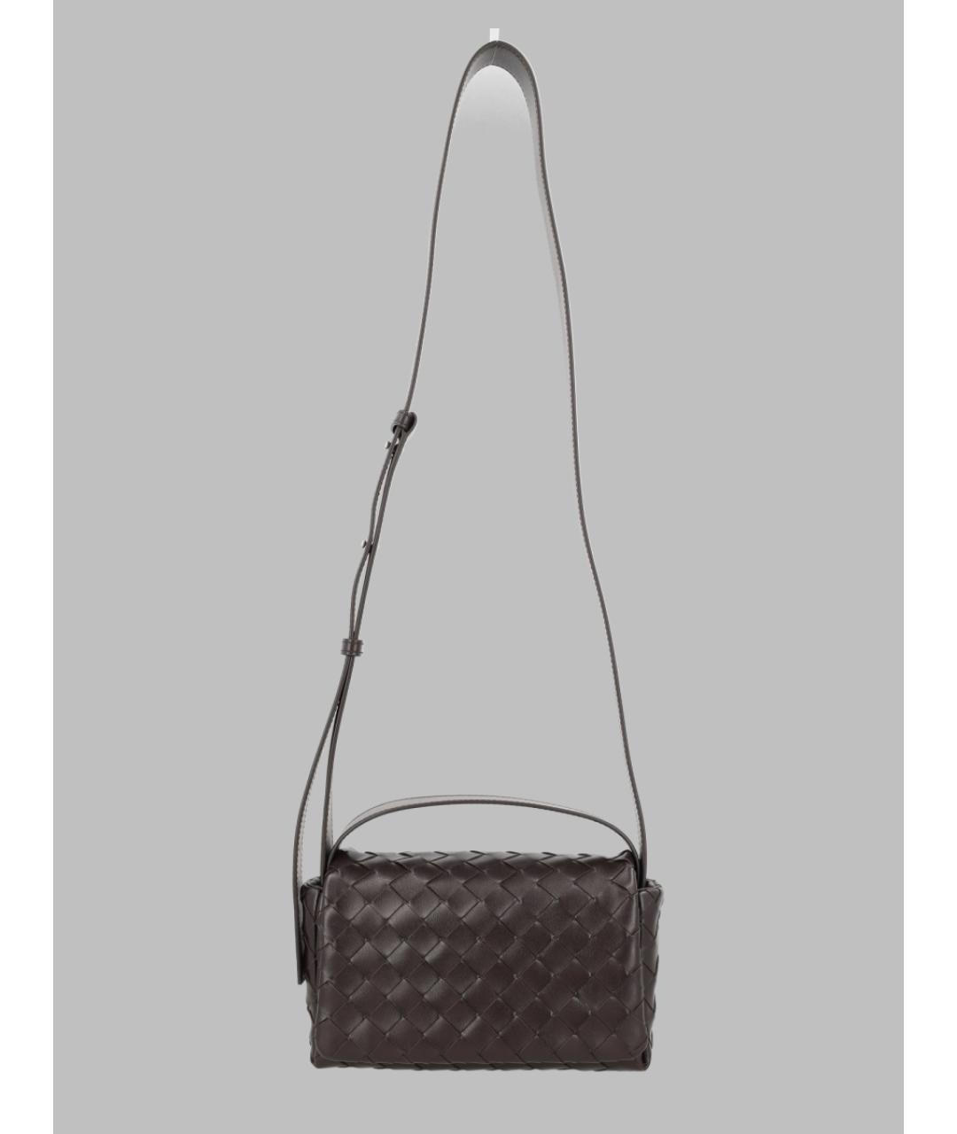 BOTTEGA VENETA Коричневая кожаная сумка на плечо, фото 3