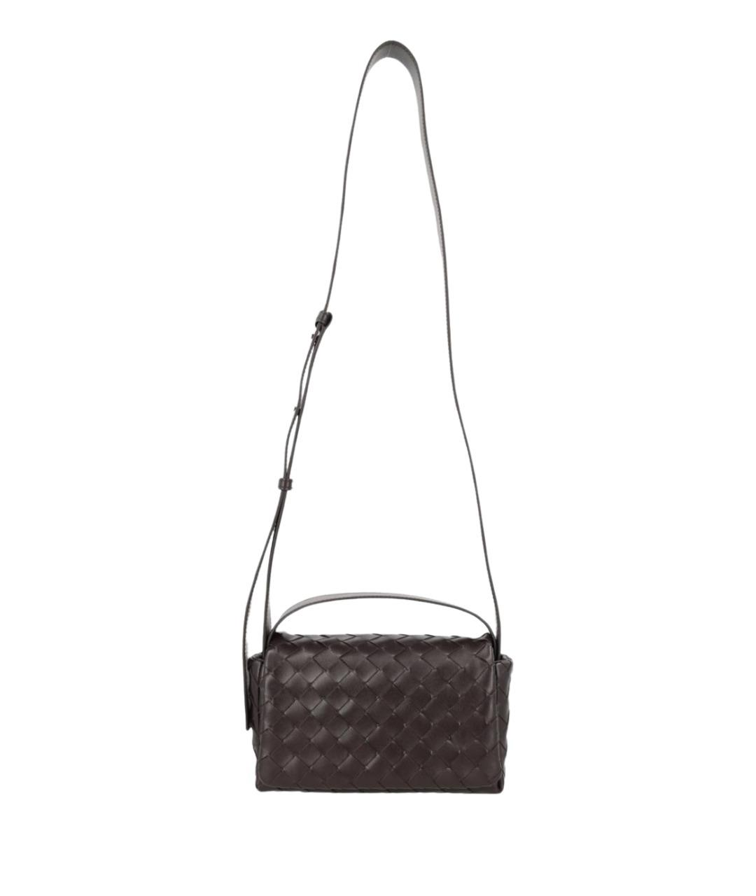 BOTTEGA VENETA Коричневая кожаная сумка на плечо, фото 1