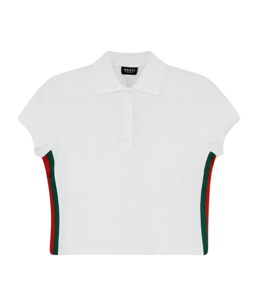 GUCCI Белая полиэстеровая футболка, фото 1
