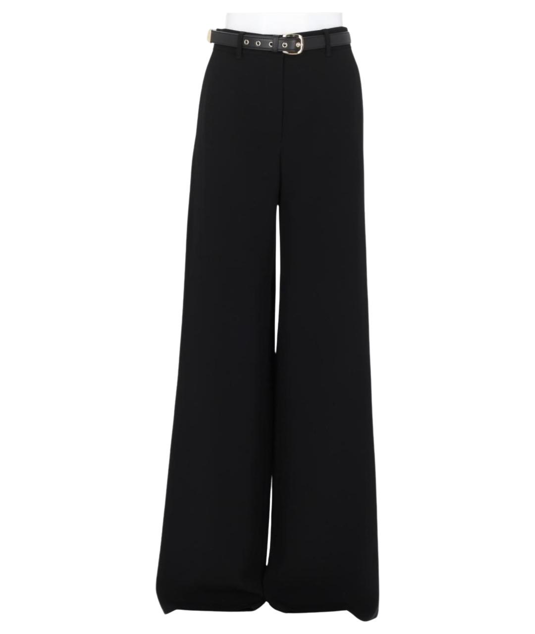 MAX MARA Черные ацетатные брюки широкие, фото 1
