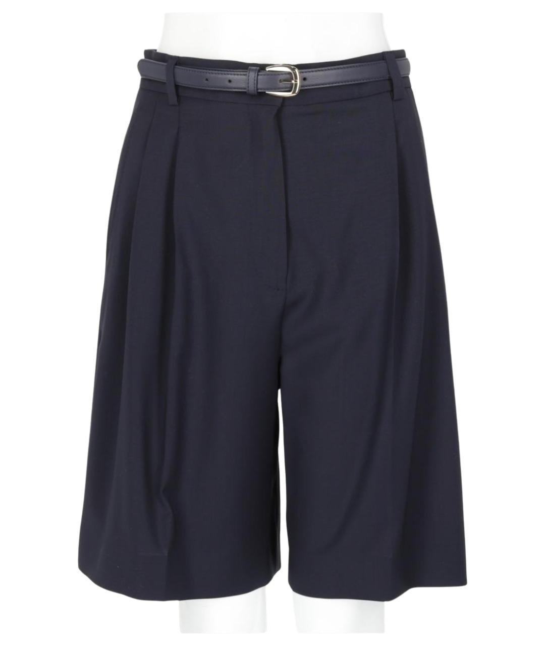MAX MARA Синие шерстяные шорты, фото 1