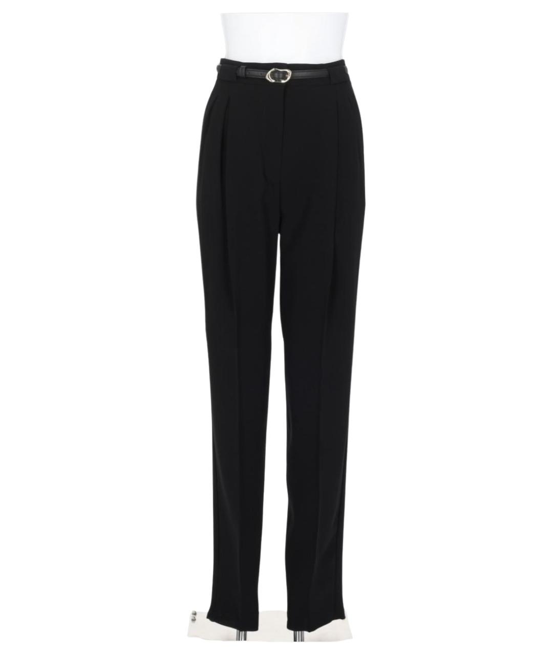 MAX MARA Черные ацетатные прямые брюки, фото 1