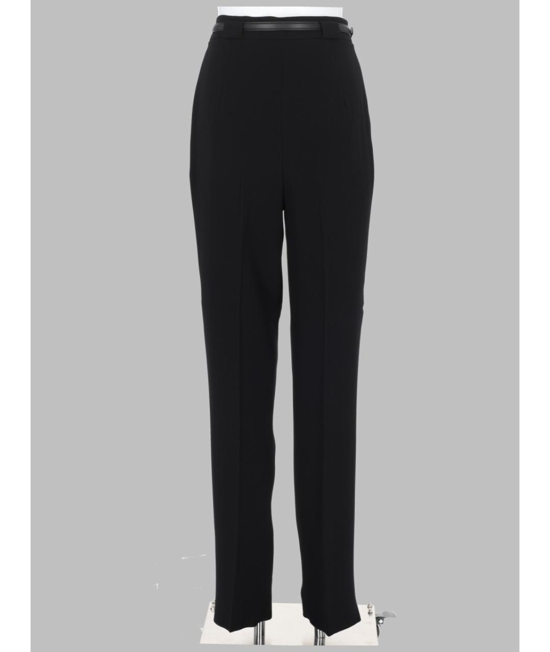 MAX MARA Черные ацетатные прямые брюки, фото 2