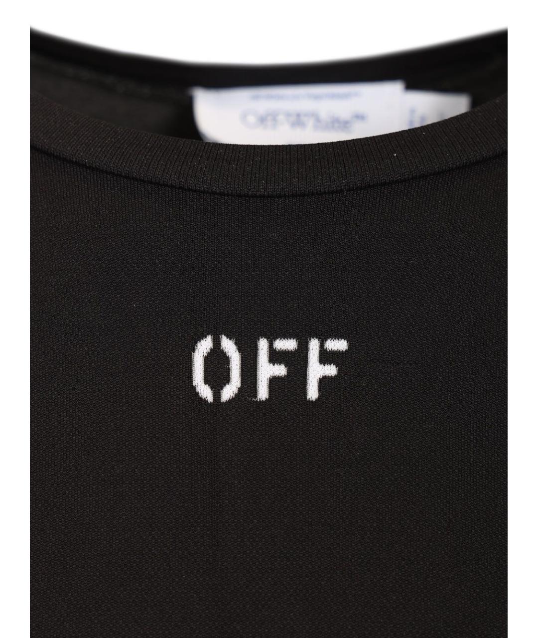 OFF-WHITE Черная полиамидовая майка, фото 4
