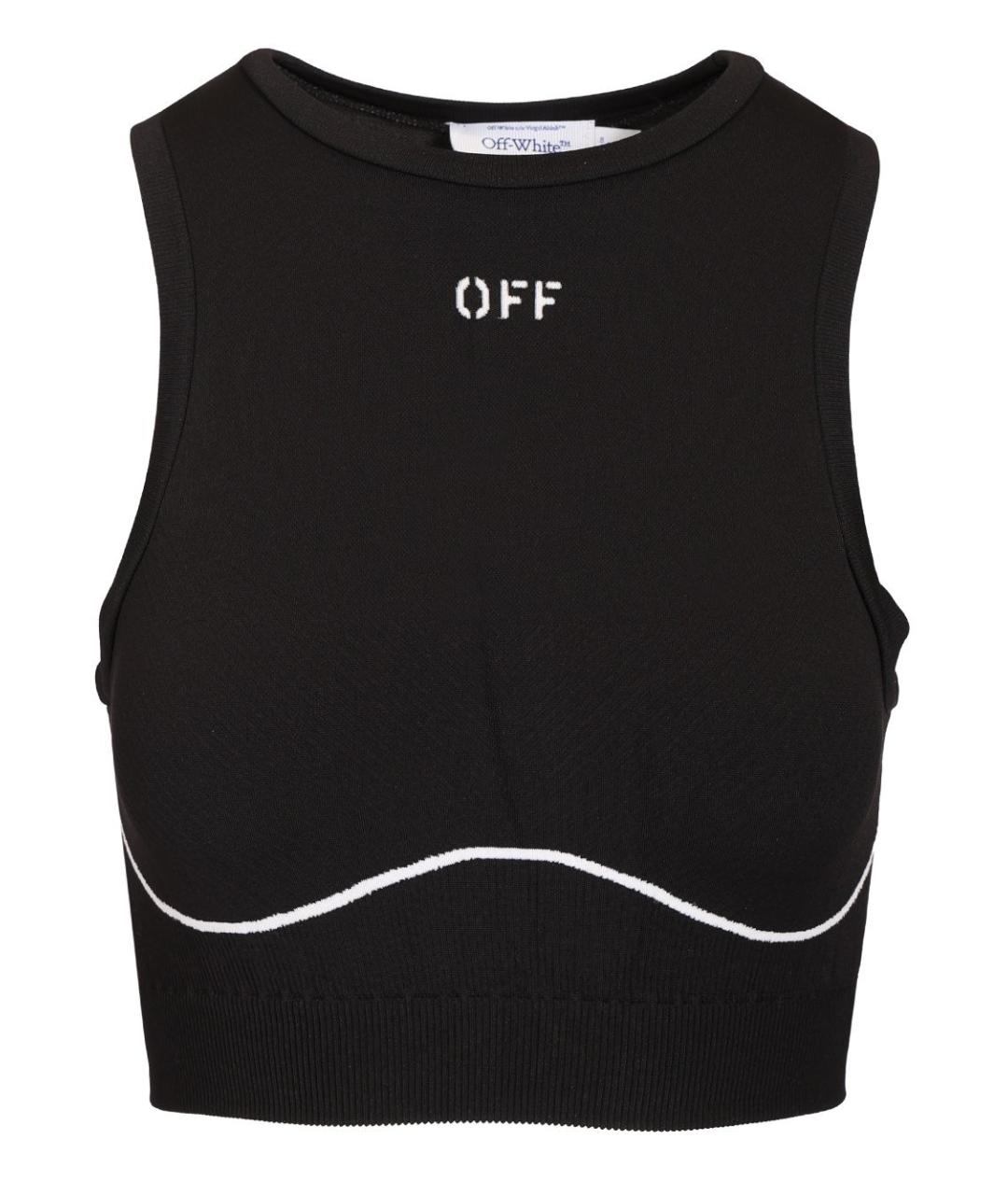 OFF-WHITE Черная полиамидовая майка, фото 1