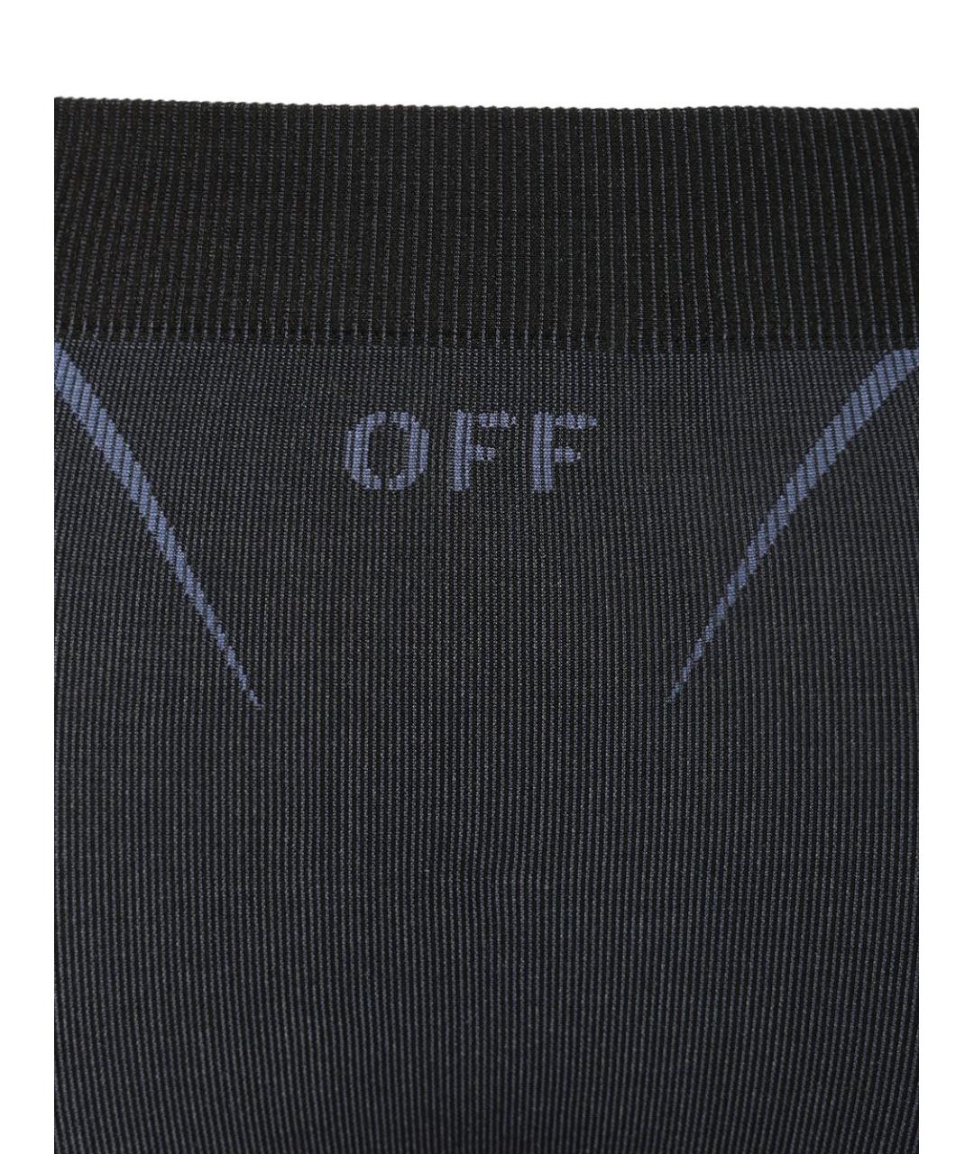OFF-WHITE Черные полиамидовые леггинсы и велосипедки, фото 3
