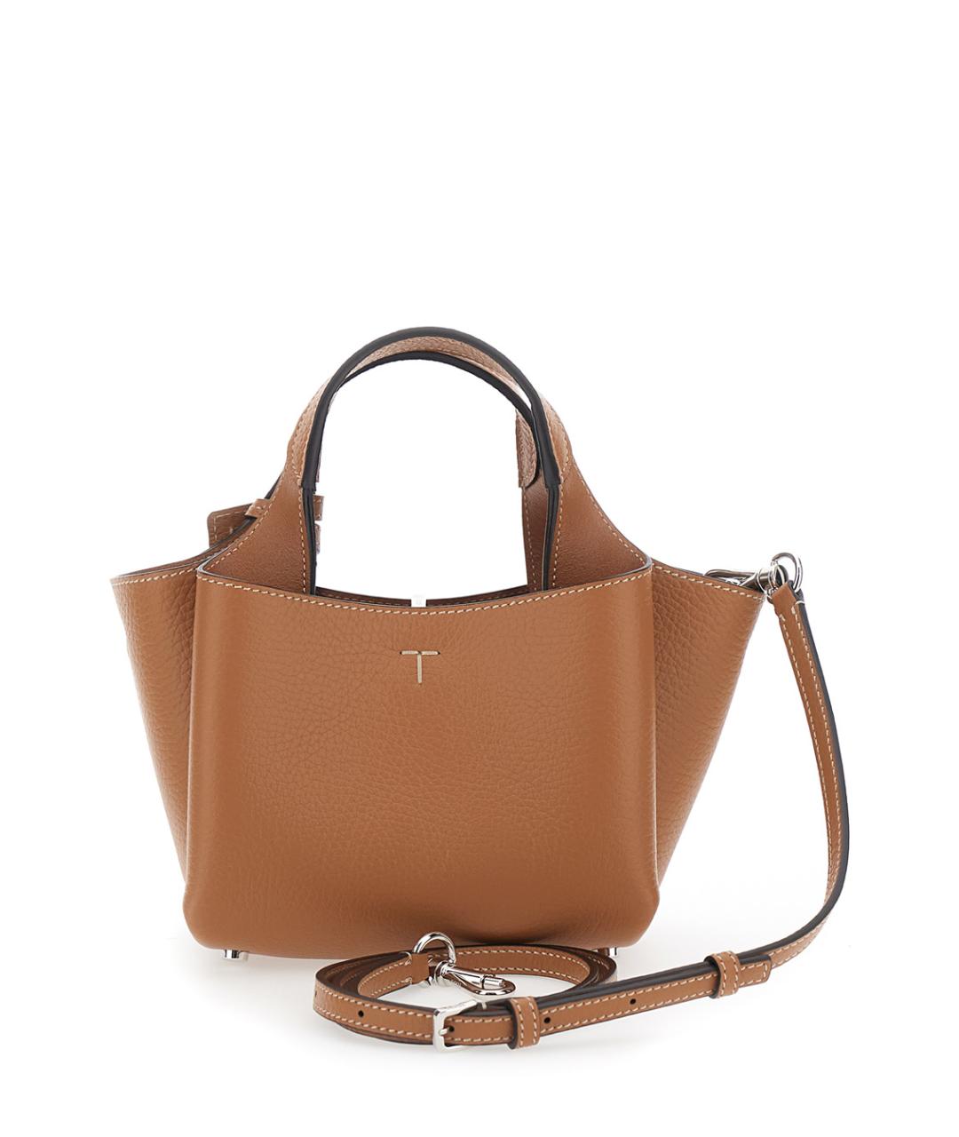 TOD'S Коричневая кожаная сумка через плечо, фото 2