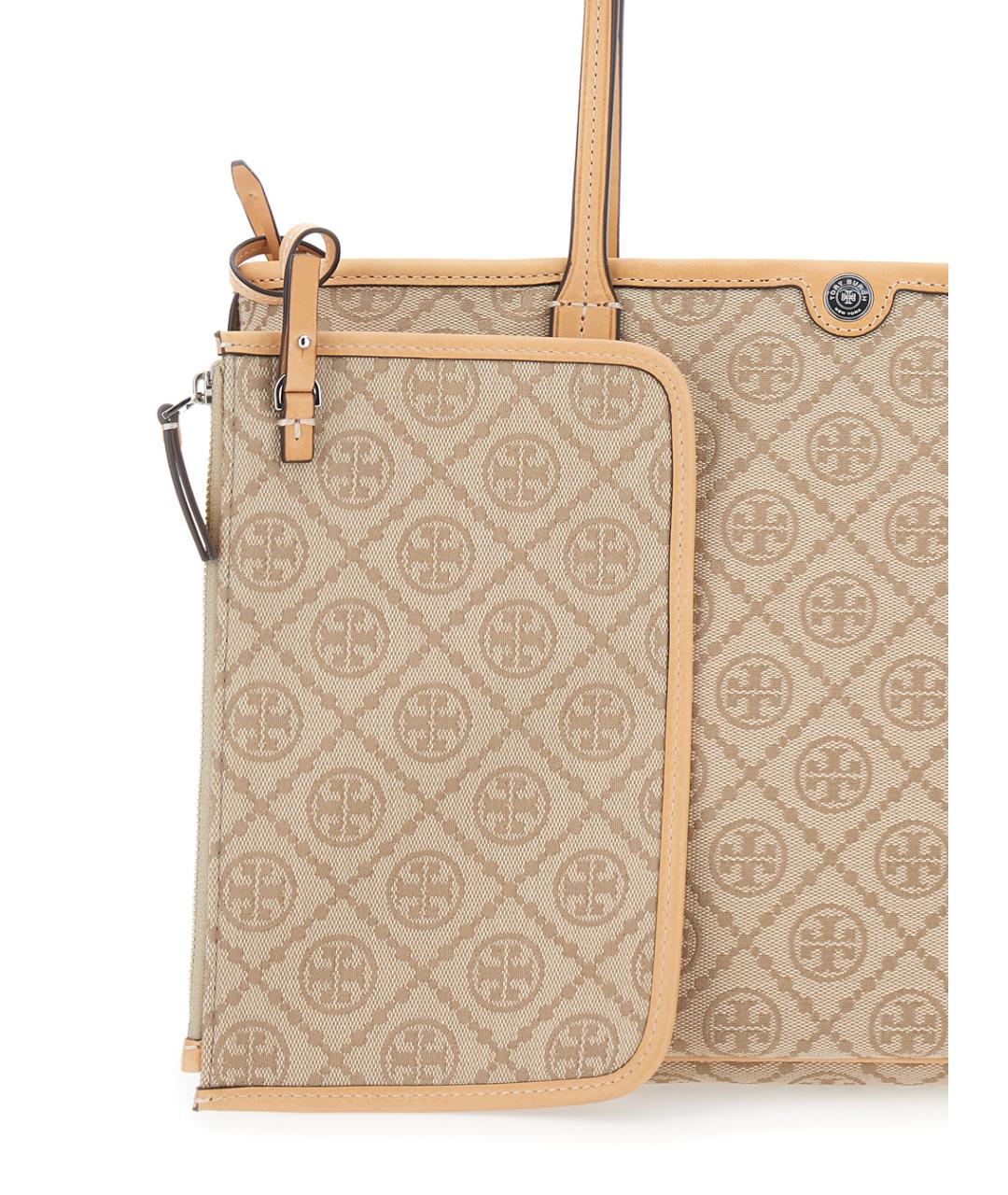 TORY BURCH Бежевая хлопковая сумка тоут, фото 3