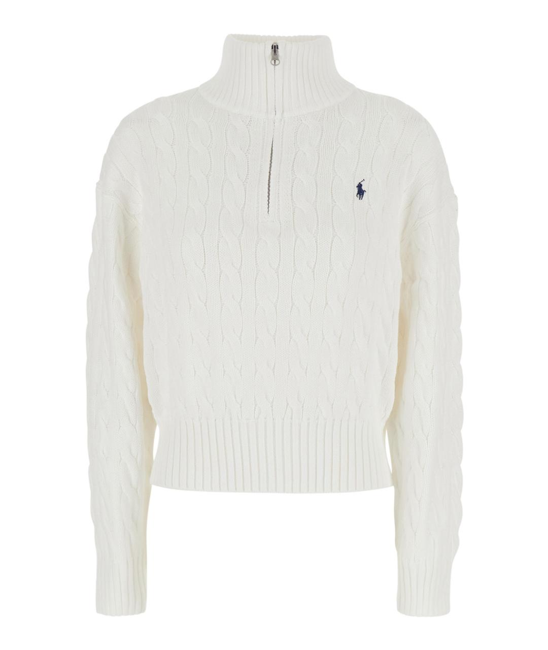 POLO RALPH LAUREN Белый хлопковый джемпер / свитер, фото 1