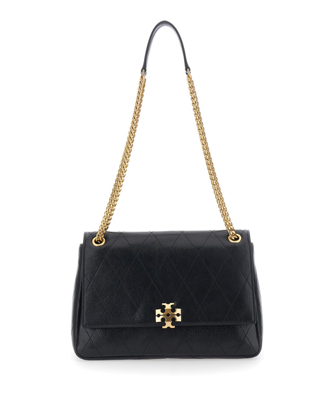 TORY BURCH Черная кожаная сумка через плечо, фото 1