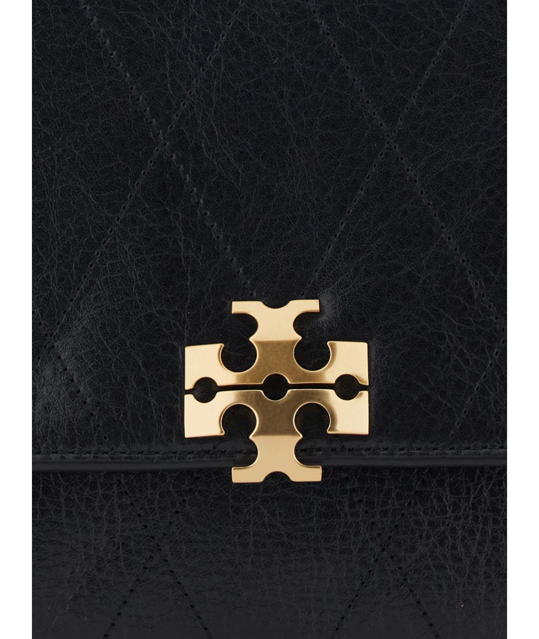 TORY BURCH Черная кожаная сумка через плечо, фото 3