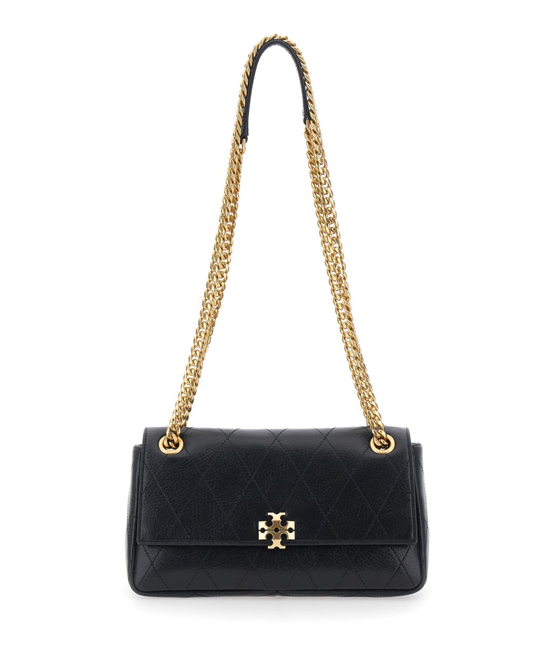 TORY BURCH Черная кожаная сумка через плечо, фото 1
