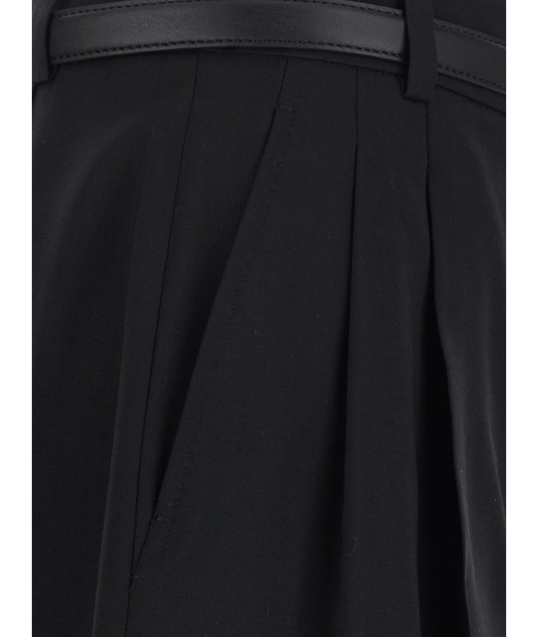 MAX MARA STUDIO Черные шерстяные шорты, фото 3