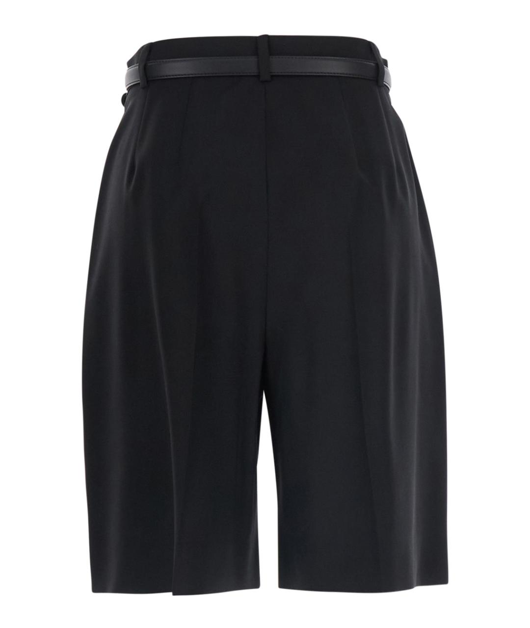 MAX MARA STUDIO Черные шерстяные шорты, фото 2