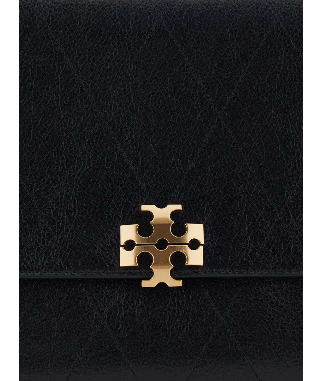 TORY BURCH Черная кожаная сумка через плечо, фото 3
