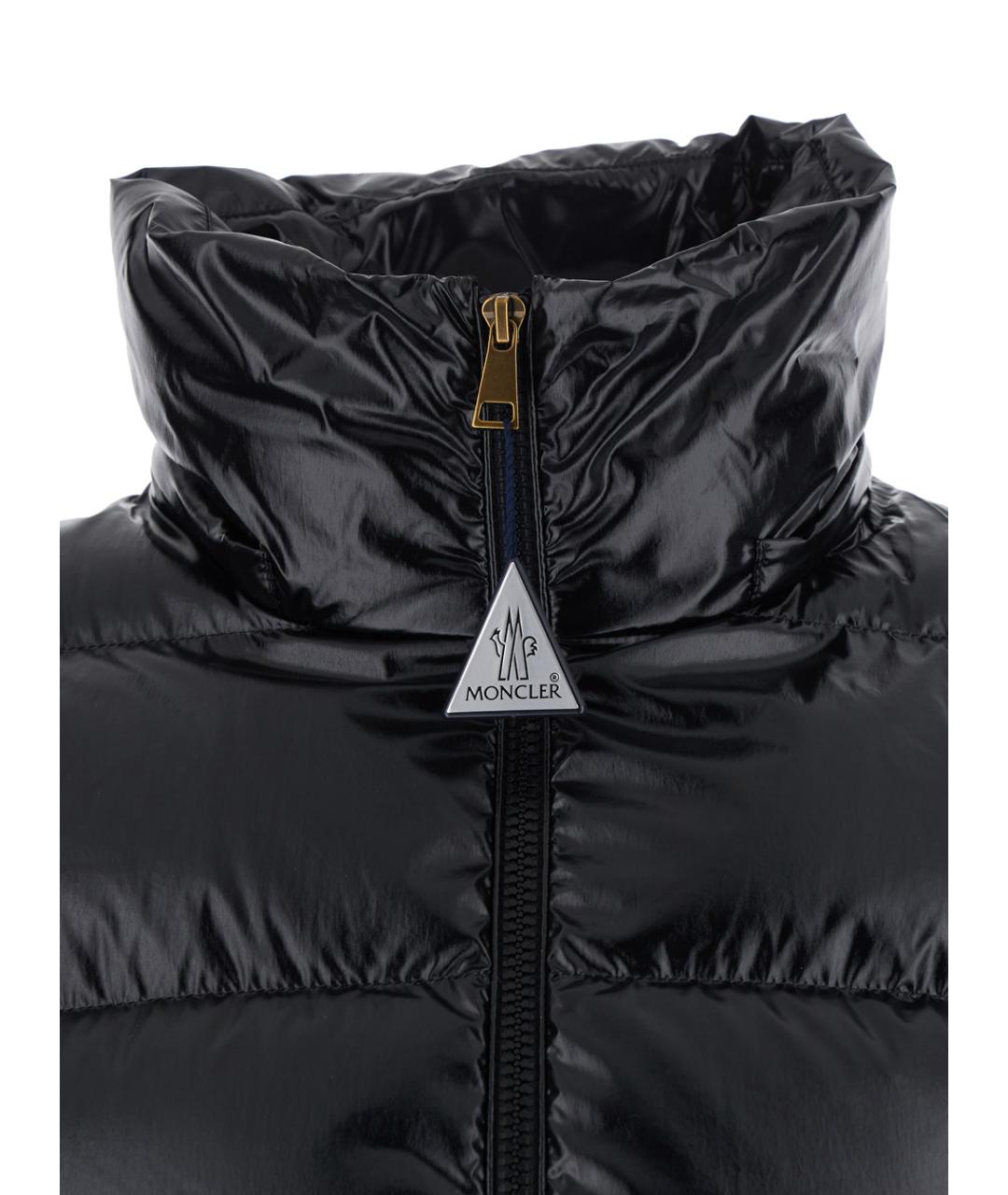 MONCLER Черный пуховик, фото 4