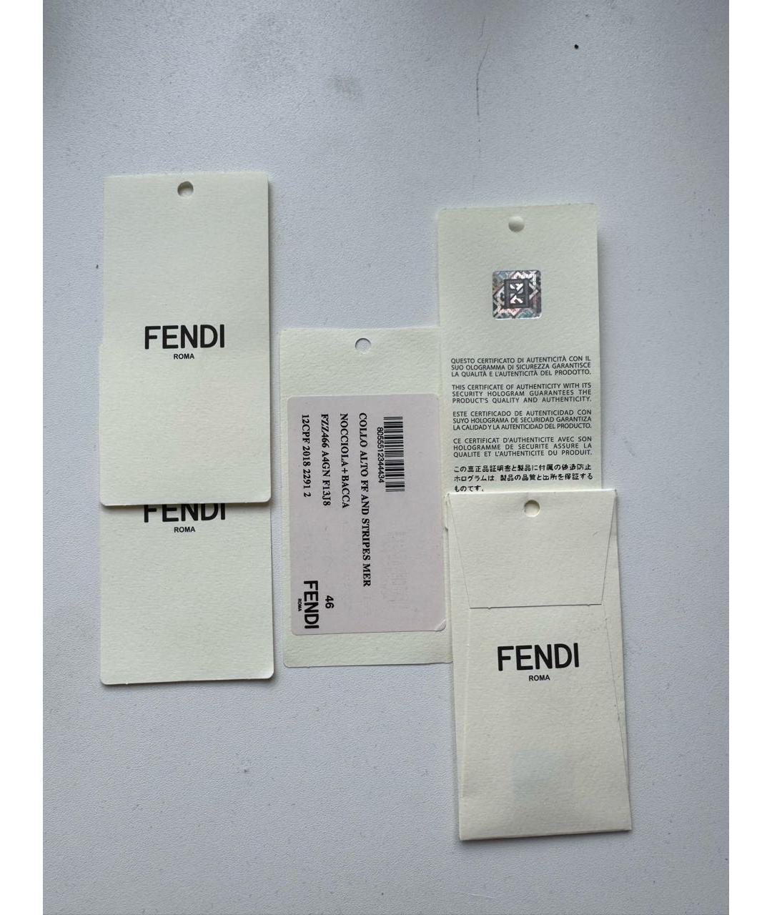 FENDI Черный шелковый джемпер / свитер, фото 6