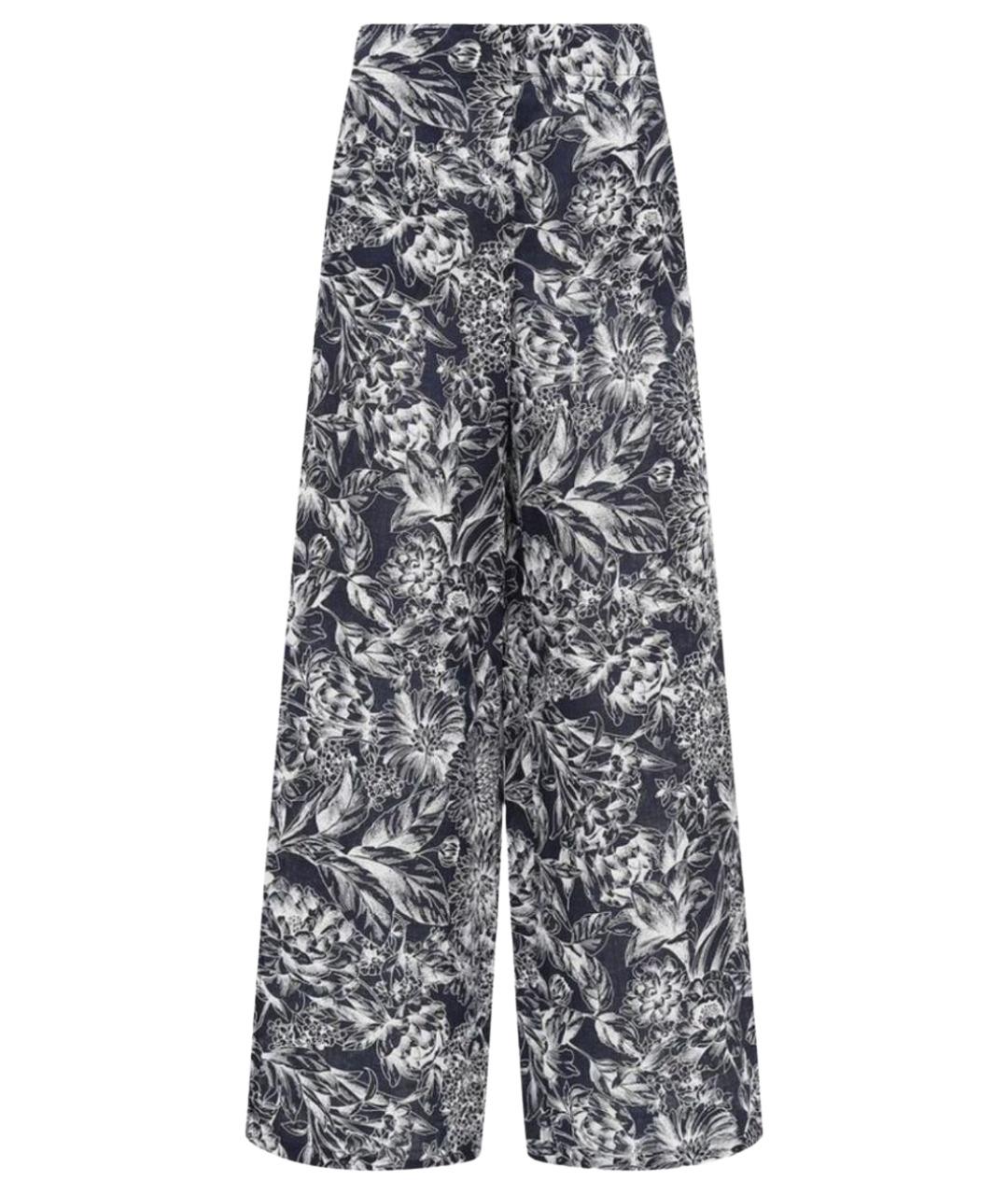 MAX MARA Синие льняные брюки широкие, фото 1
