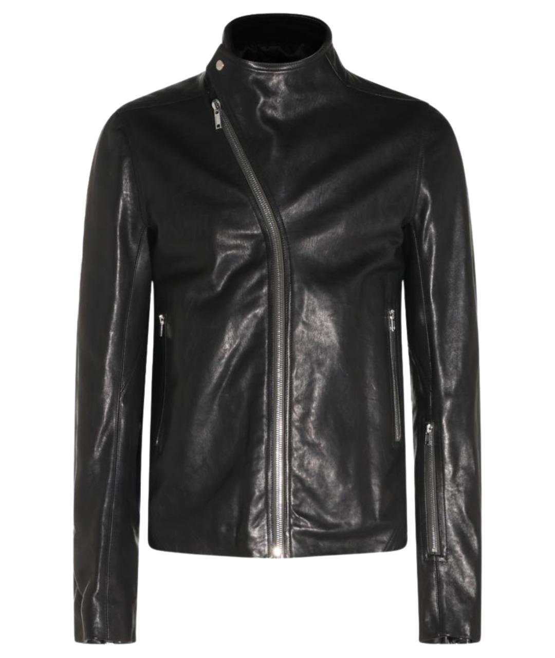 RICK OWENS Черная кожаная куртка, фото 1