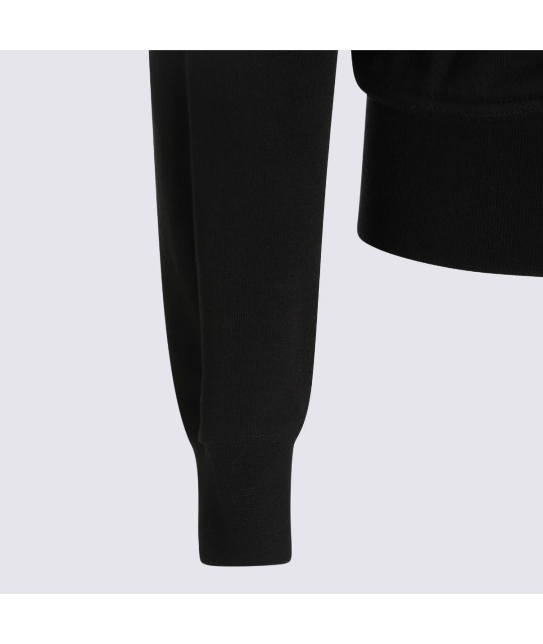 RICK OWENS Черный хлопковый кардиган, фото 4
