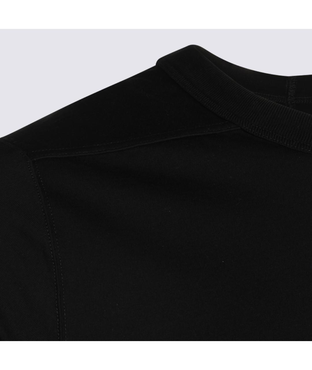RICK OWENS Черная хлопковая футболка, фото 3