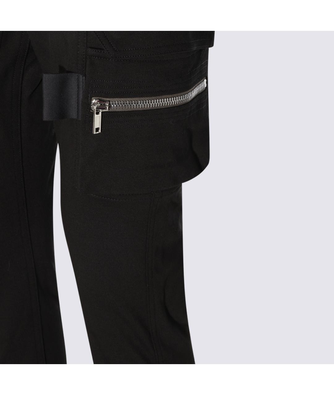 RICK OWENS Черные хлопковые повседневные брюки, фото 4