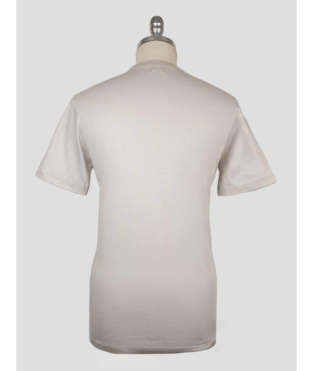 KITON Бежевая хлопковая футболка, фото 2