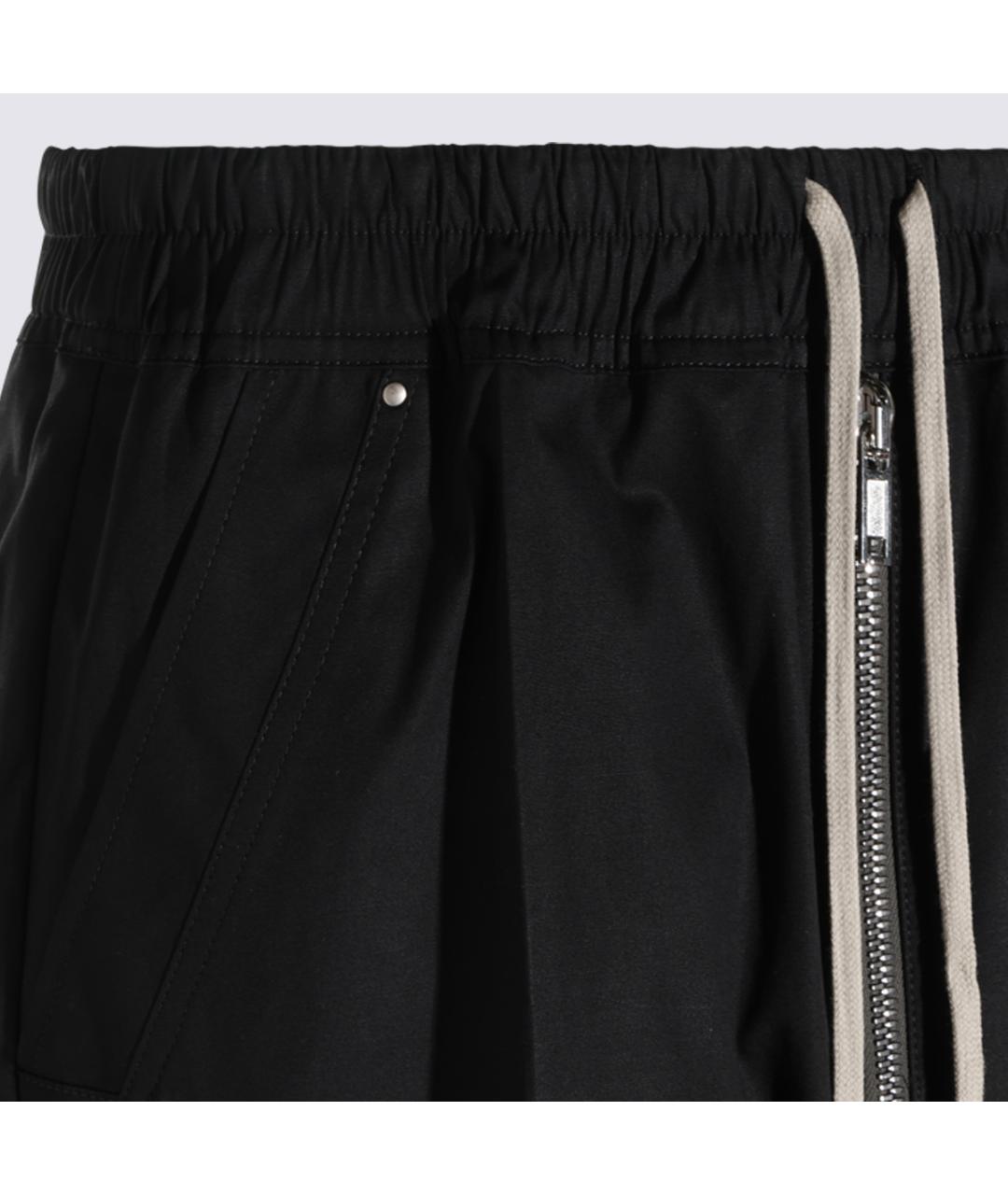 RICK OWENS Черные хлопковые повседневные брюки, фото 3