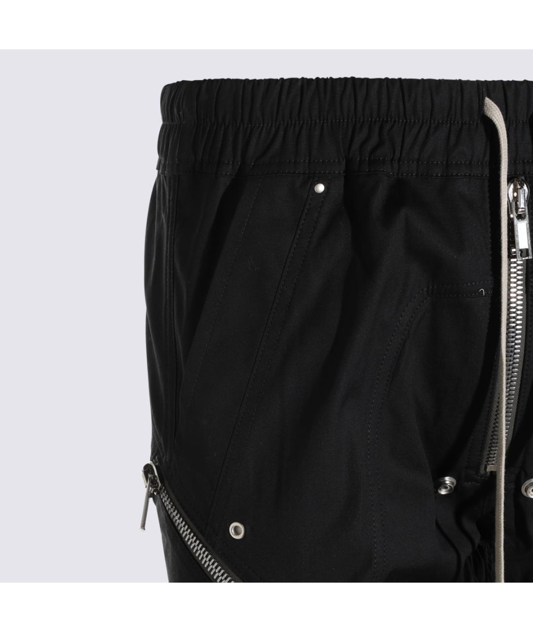 RICK OWENS Черные хлопковые повседневные брюки, фото 3
