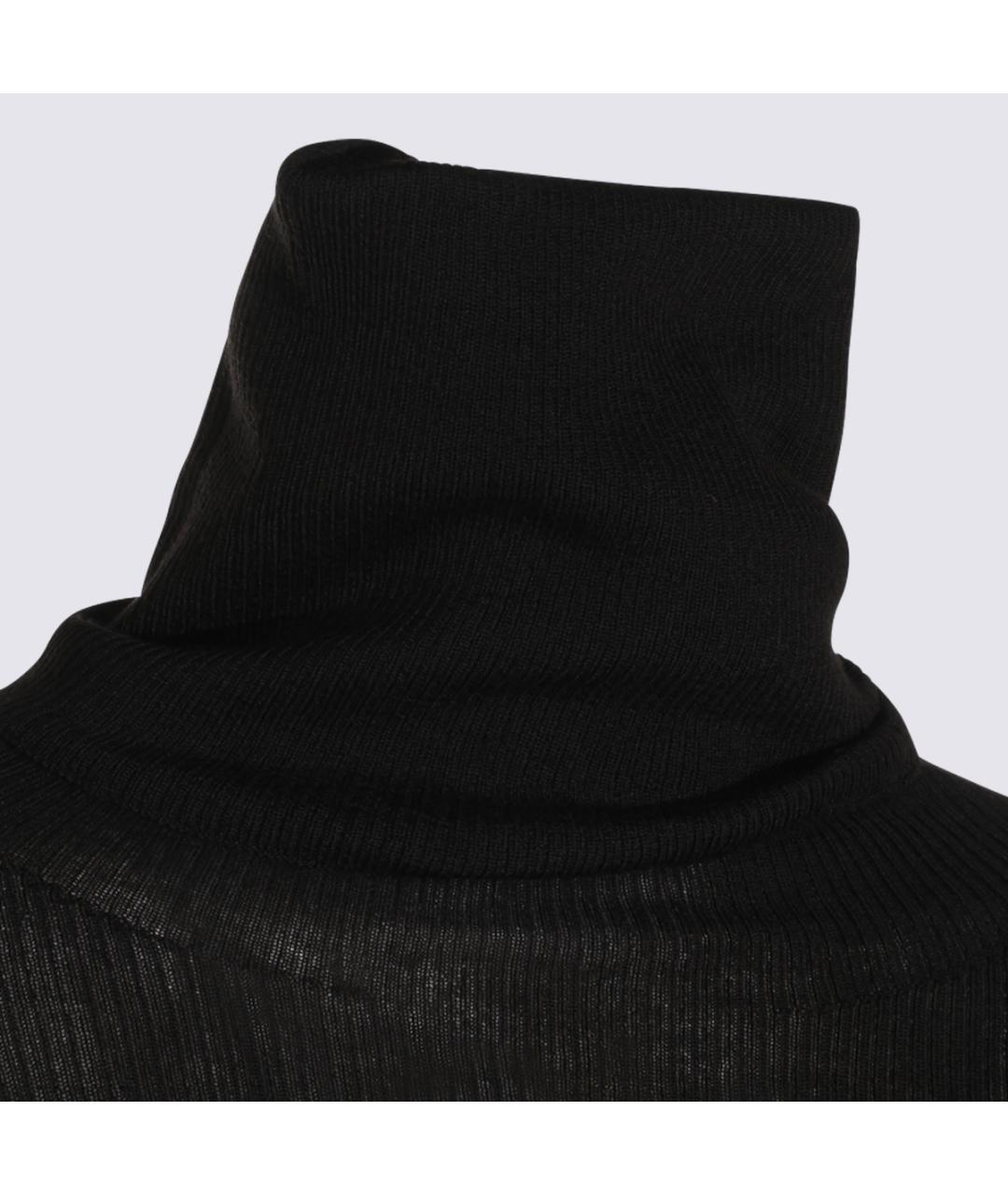 RICK OWENS Черный шерстяной джемпер / свитер, фото 4