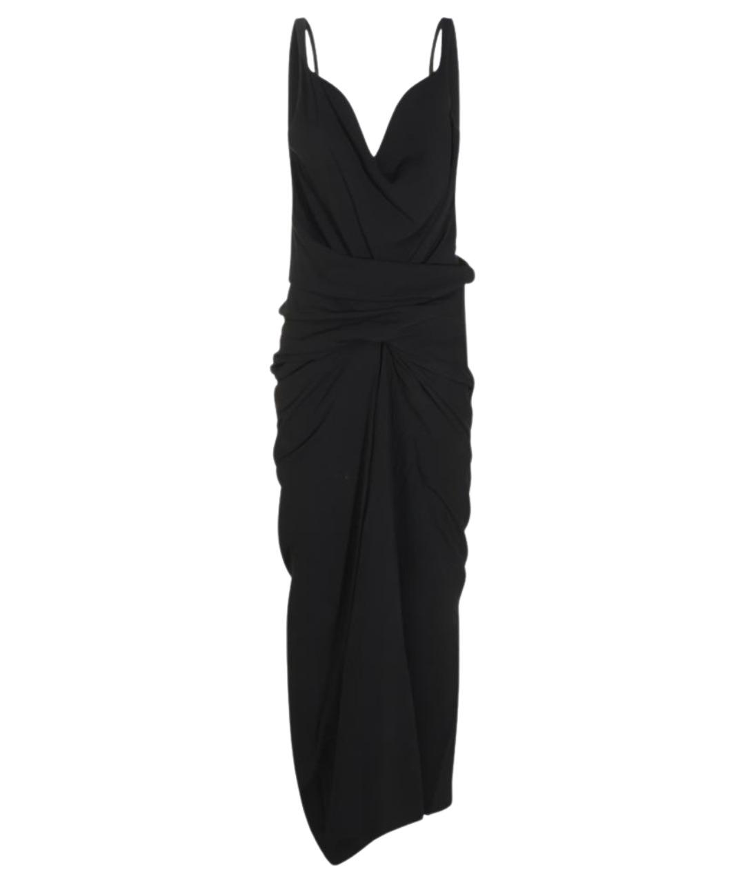 RICK OWENS Черное вискозное повседневное платье, фото 1