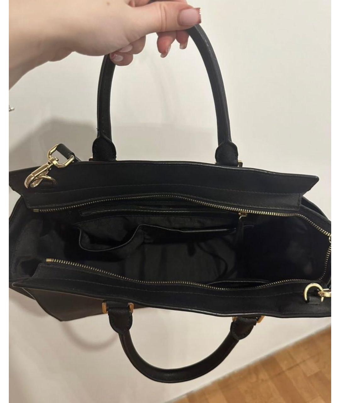 MICHAEL KORS Черная кожаная сумка с короткими ручками, фото 4