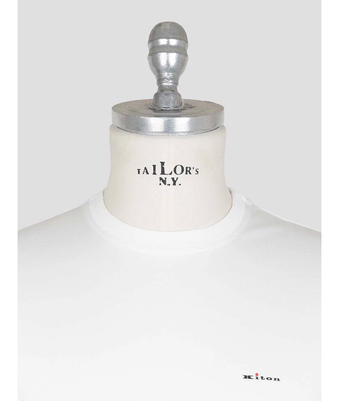 KITON Белая хлопковая футболка, фото 3